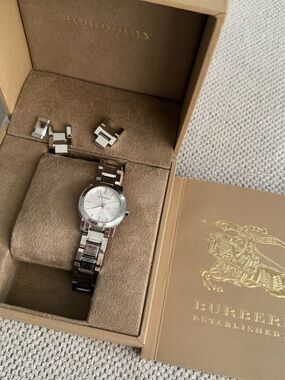 Burberry women’s Silver Stainless Steel Watch